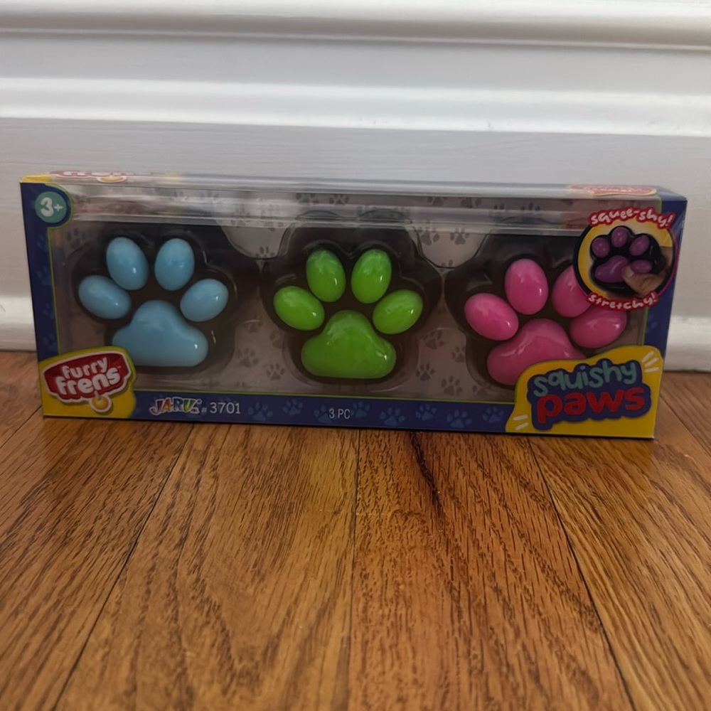 FRIENDS Squishy Paws Trio - Light Blue, Lime Green, Hot Pink